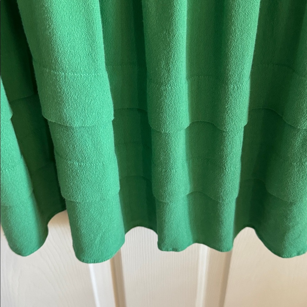 Ann Taylor Emerald Green Textured BOHO lined Shift Dress SZ 4 P - Picture 4 of 8